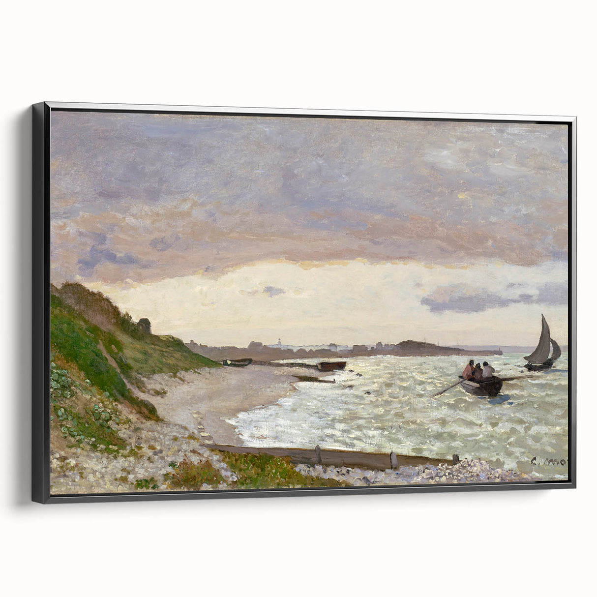 Claude Monet's The Seashore at Sainte-Adresse - Impressionist Print