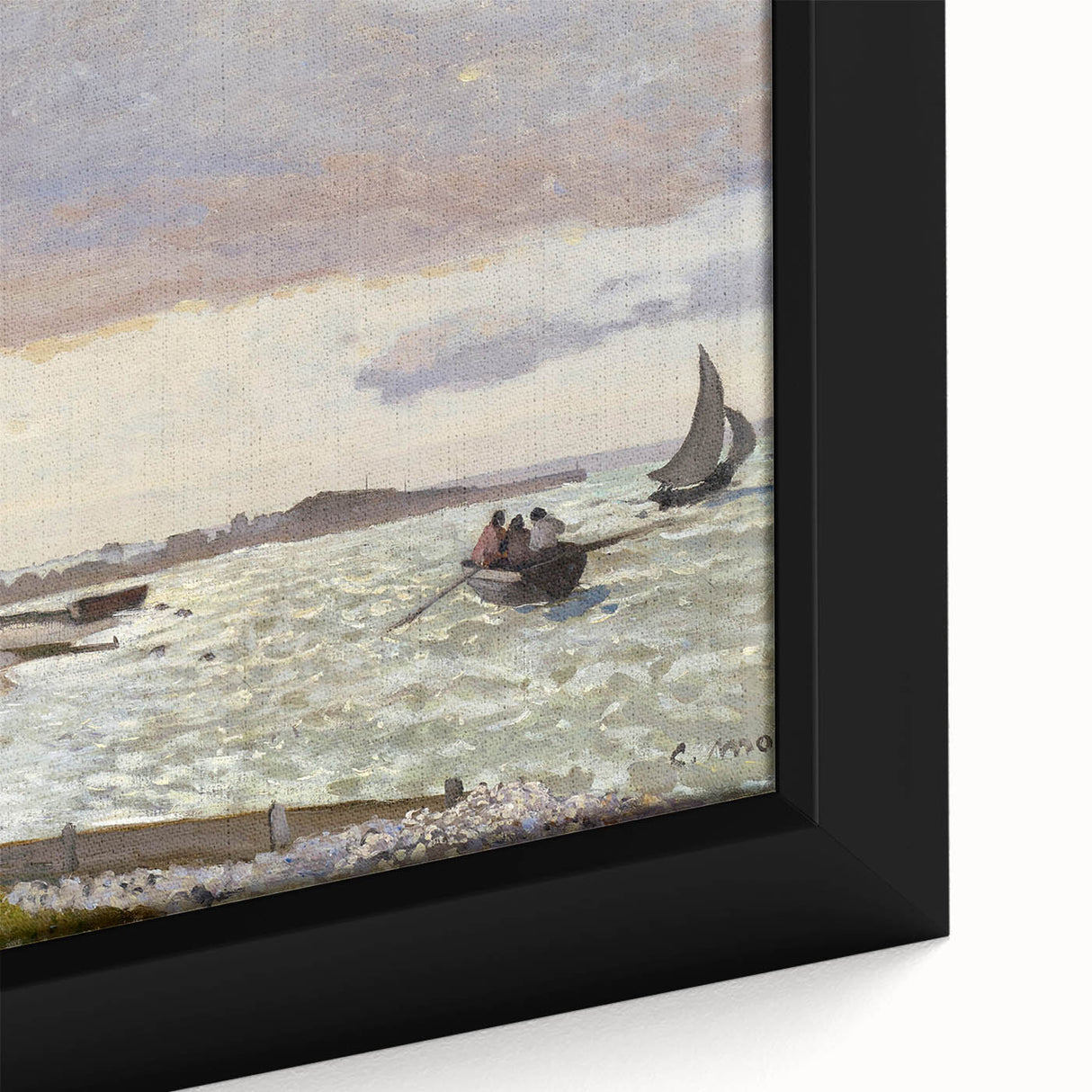 Claude Monet's The Seashore at Sainte-Adresse - Impressionist Print