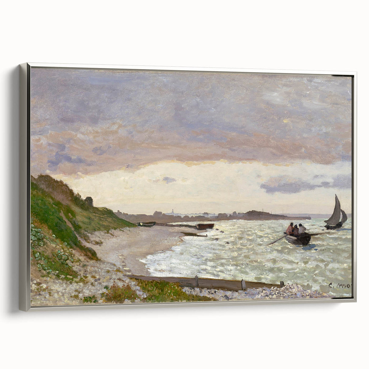 Claude Monet's The Seashore at Sainte-Adresse - Impressionist Print