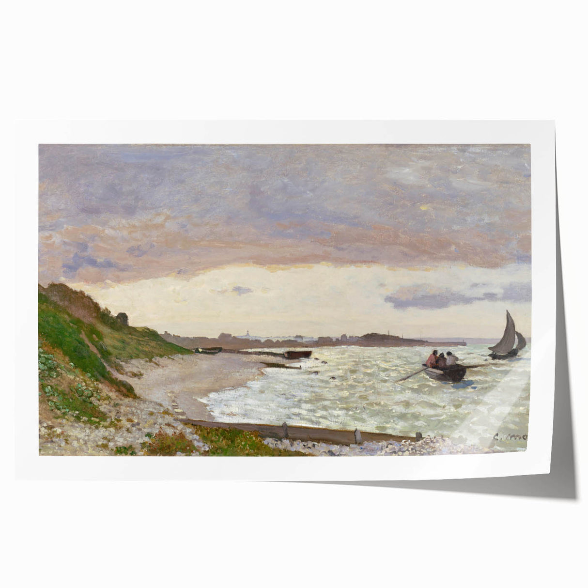 Claude Monet's The Seashore at Sainte-Adresse - Impressionist Print