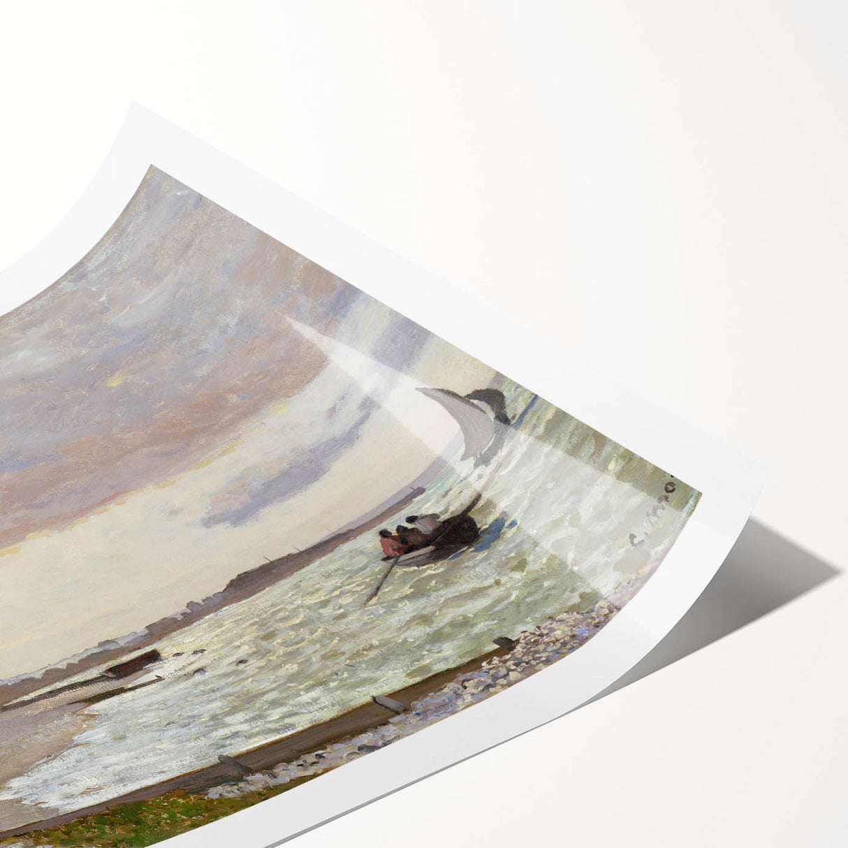 Claude Monet's The Seashore at Sainte-Adresse - Impressionist Print