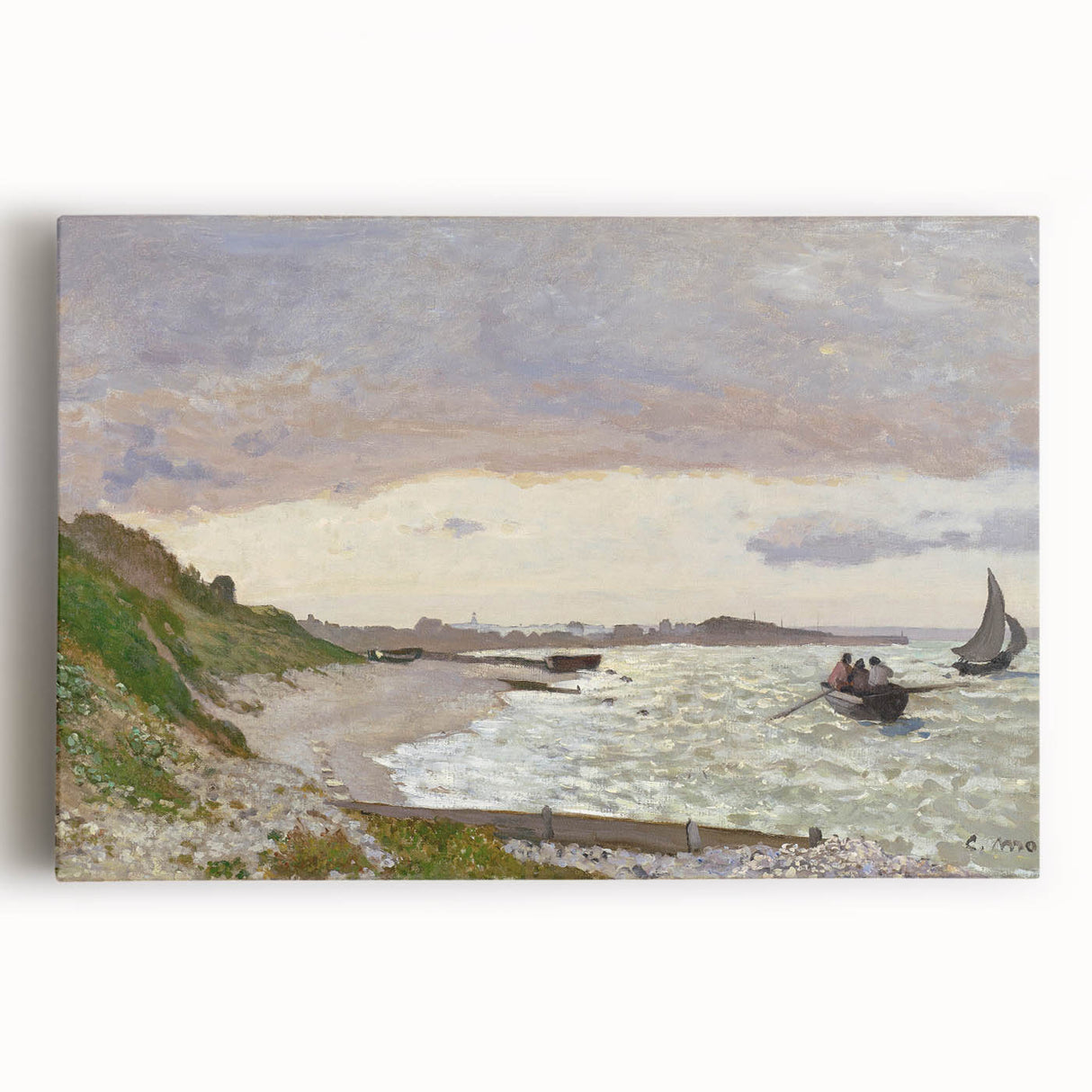 Claude Monet's The Seashore at Sainte-Adresse - Impressionist Print