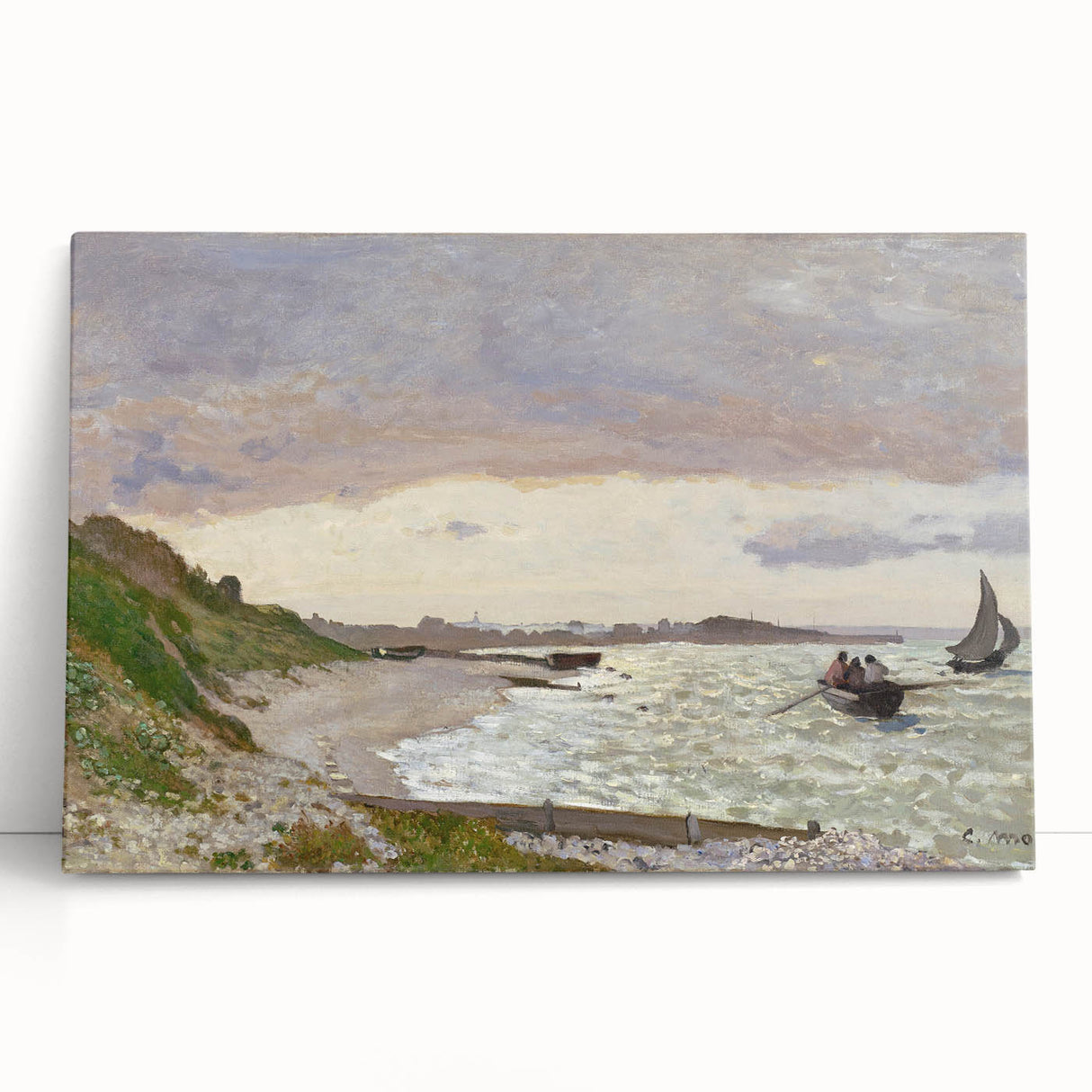 Claude Monet's The Seashore at Sainte-Adresse - Impressionist Print
