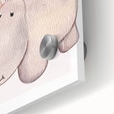 Girls Room Wall Art - Giraffe & Hippo Kids Room Art Prints