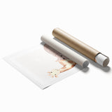 Girls Room Wall Art - Giraffe & Hippo Kids Room Art Prints