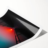 Rolled print of a stunning landscape bridge scene, showcasing vibrant colors and intricate details, elegantly packaged in a protective cardboard tube for easy display. Perfect for art enthusiasts looking to enhance their home decor with nature-inspired artwork.