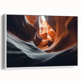 Framed canvas art showcasing a stunning landscape of canyons, featuring rich earthy tones and intricate details, enhancing any decor with natural beauty.