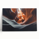 Stretched canvas art depicting vibrant canyons in earthy tones, ideal for enhancing home decor, showcasing natural beauty and artistic design. Perfect for nature lovers!