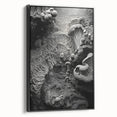 Black and white landscape art on framed canvas, featuring natural close-ups, ideal for bedroom wall decor.
