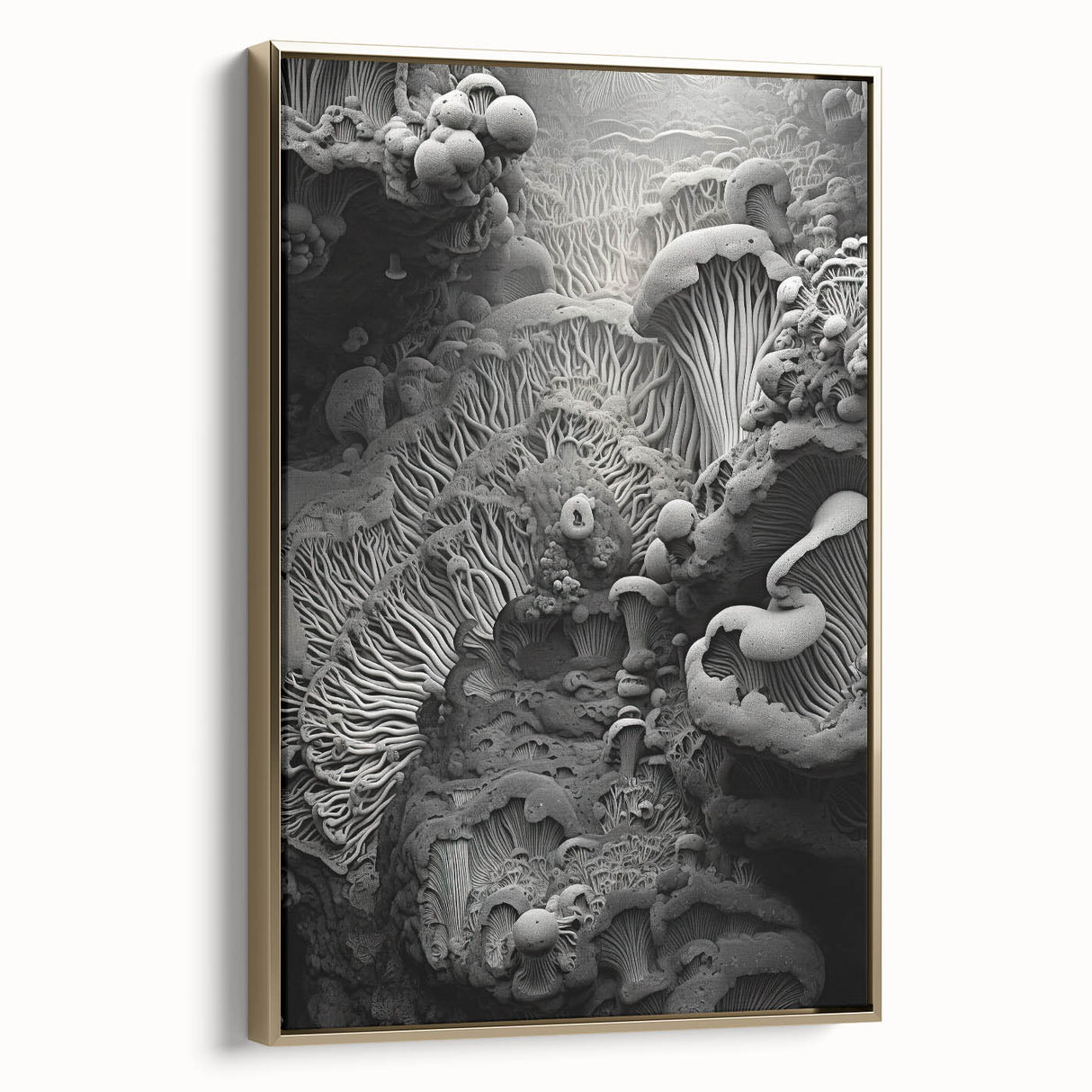 Framed canvas depicting a vintage landscape painting in muted earth tones, ideal for bedroom wall art.