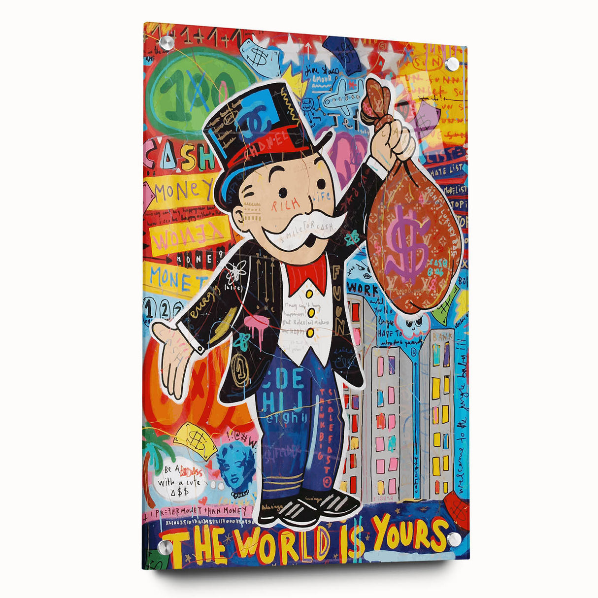 Vibrant Pop Art Wall Art – Colorful Monopoly Canvas