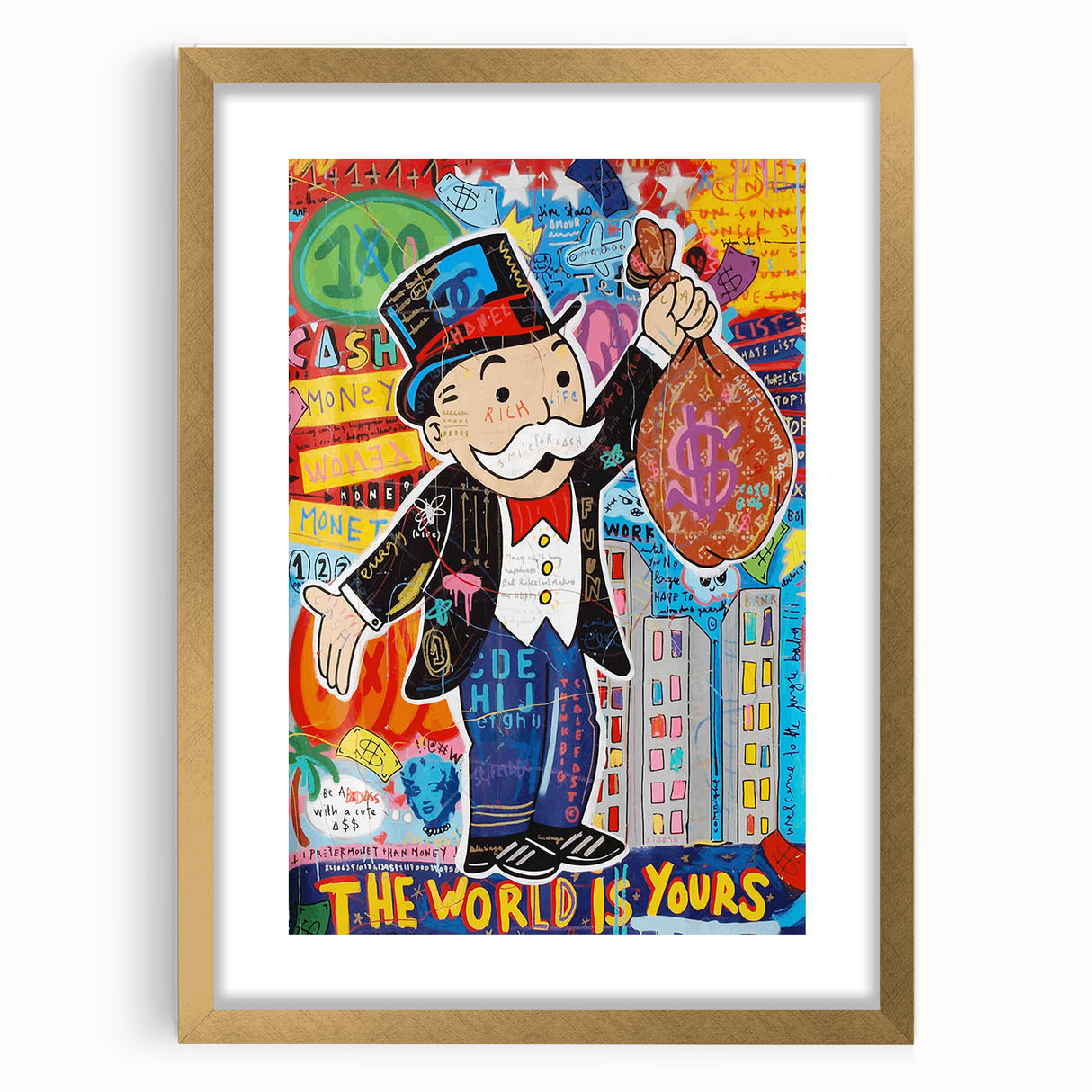 Vibrant Pop Art Wall Art – Colorful Monopoly Canvas