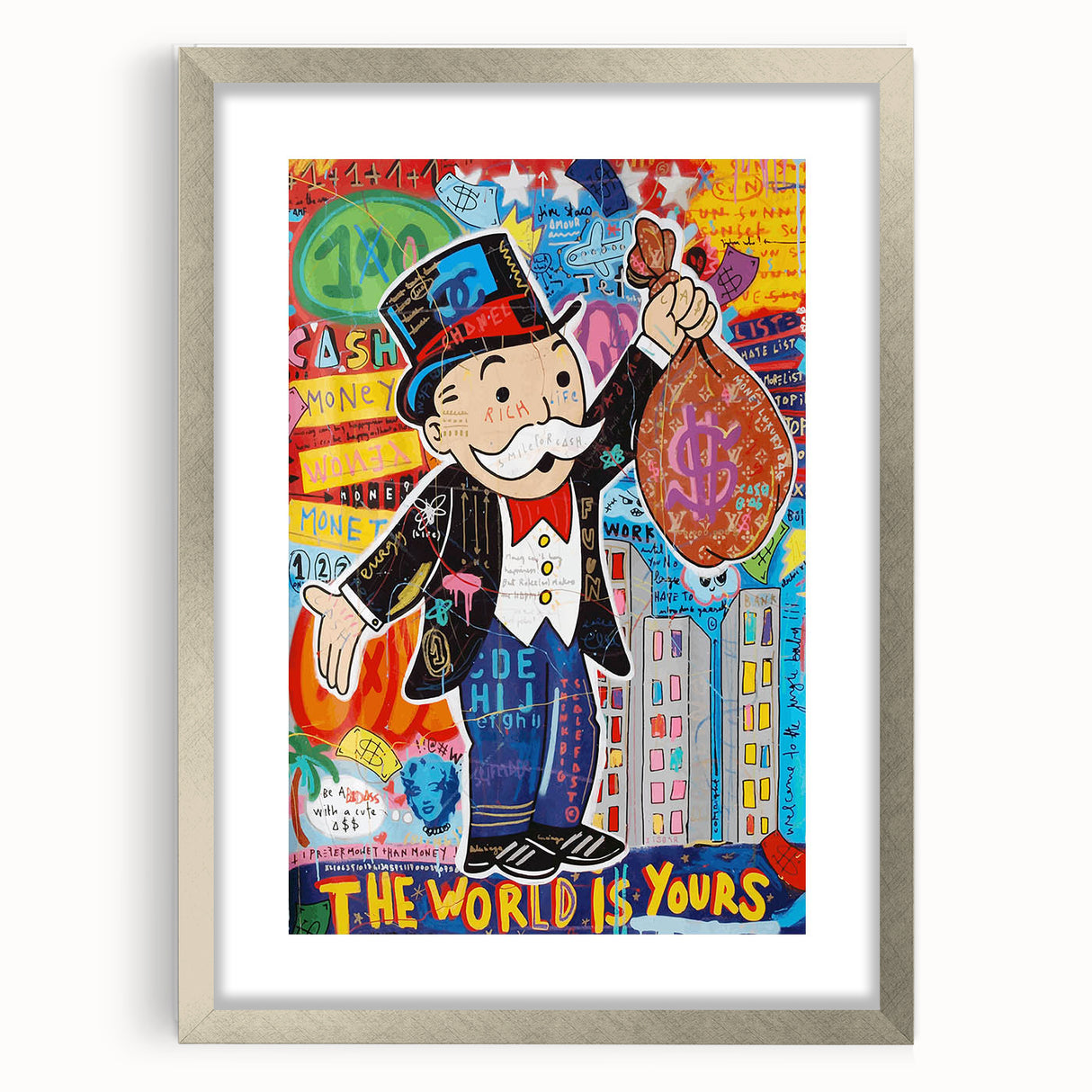 Vibrant Pop Art Wall Art – Colorful Monopoly Canvas