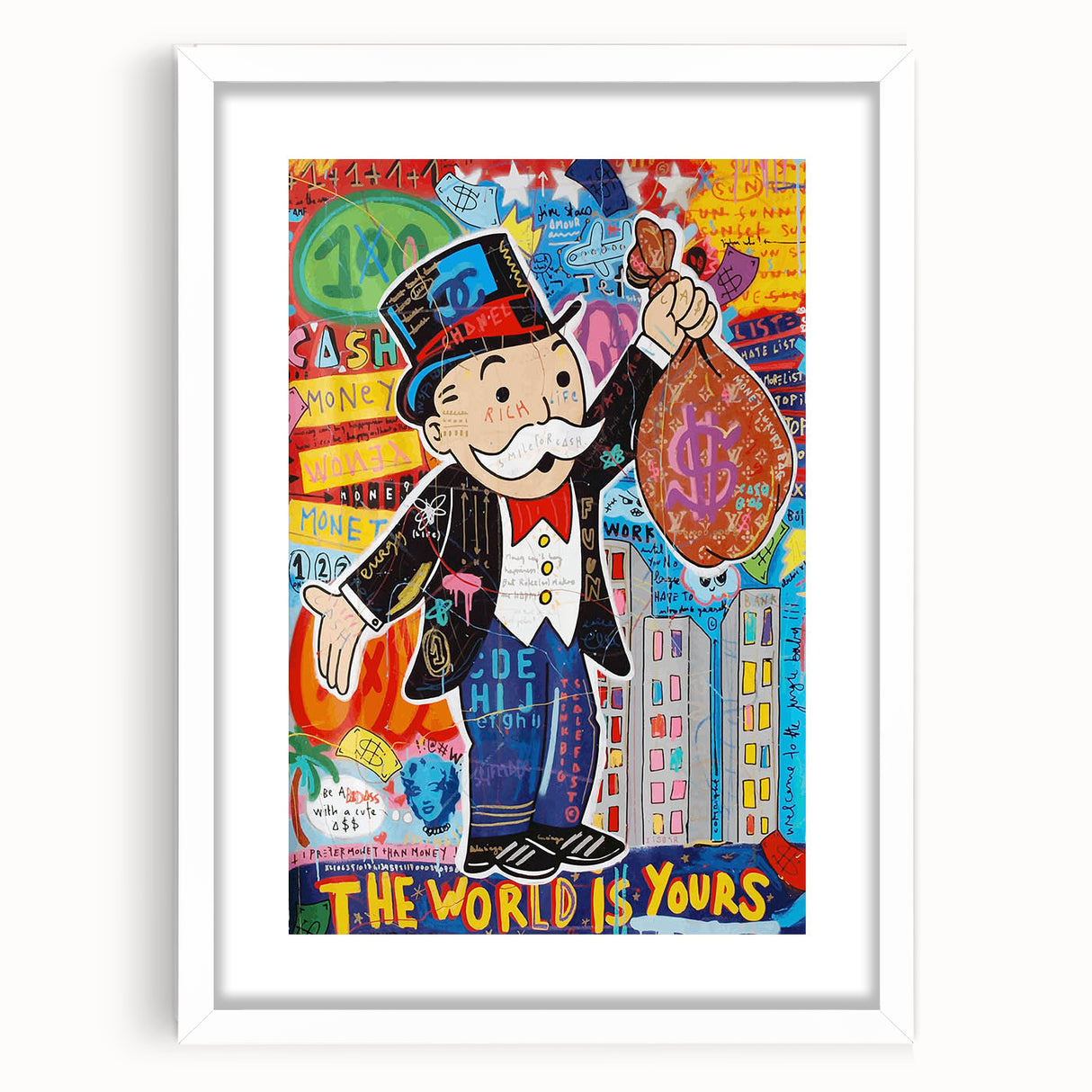 Vibrant Pop Art Wall Art – Colorful Monopoly Canvas