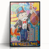 Vibrant Pop Art Wall Art – Colorful Monopoly Canvas
