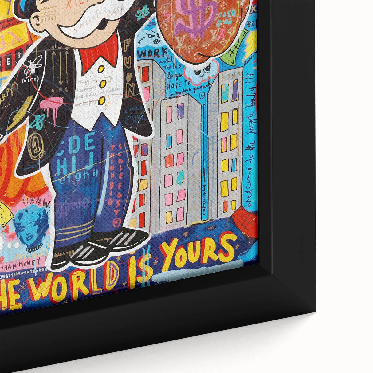 Vibrant Pop Art Wall Art – Colorful Monopoly Canvas