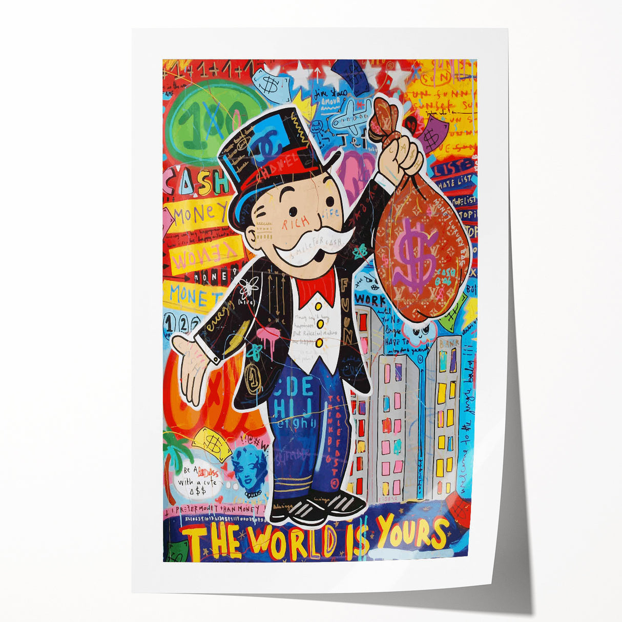 Vibrant Pop Art Wall Art – Colorful Monopoly Canvas