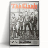 The Clash Hamburg 1980 Poster | Retro Punk Rock Wall Art