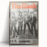 The Clash Hamburg 1980 Poster | Retro Punk Rock Wall Art