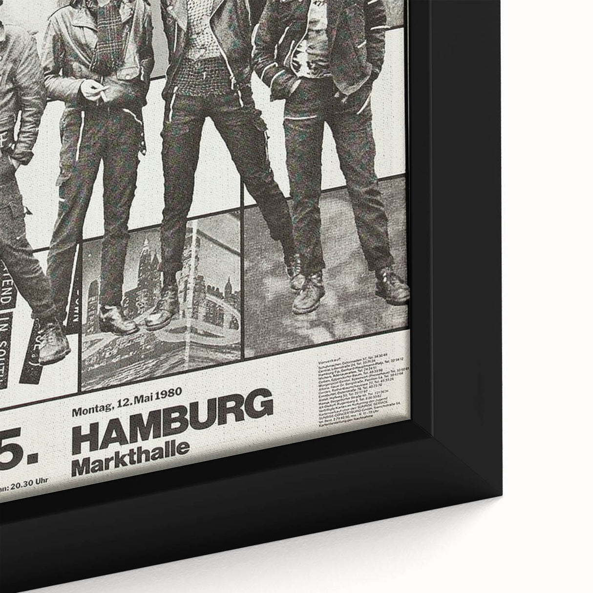 The Clash Hamburg 1980 Poster | Retro Punk Rock Wall Art