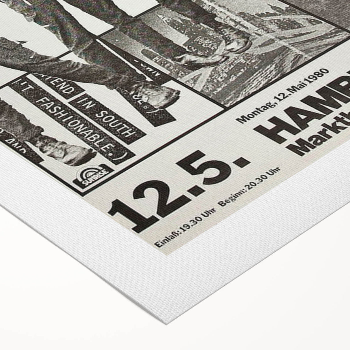 The Clash Hamburg 1980 Poster | Retro Punk Rock Wall Art