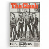 The Clash Hamburg 1980 Poster | Retro Punk Rock Wall Art