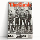 The Clash Hamburg 1980 Poster | Retro Punk Rock Wall Art