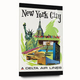 Retro New York City Travel Poster – Vintage Prints & Iconic Wall Art