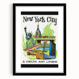 Retro New York City Travel Poster – Vintage Prints & Iconic Wall Art