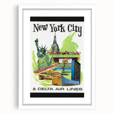 Retro New York City Travel Poster – Vintage Prints & Iconic Wall Art