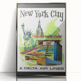 Retro New York City Travel Poster – Vintage Prints & Iconic Wall Art