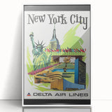 Retro New York City Travel Poster – Vintage Prints & Iconic Wall Art