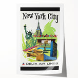 Retro New York City Travel Poster – Vintage Prints & Iconic Wall Art