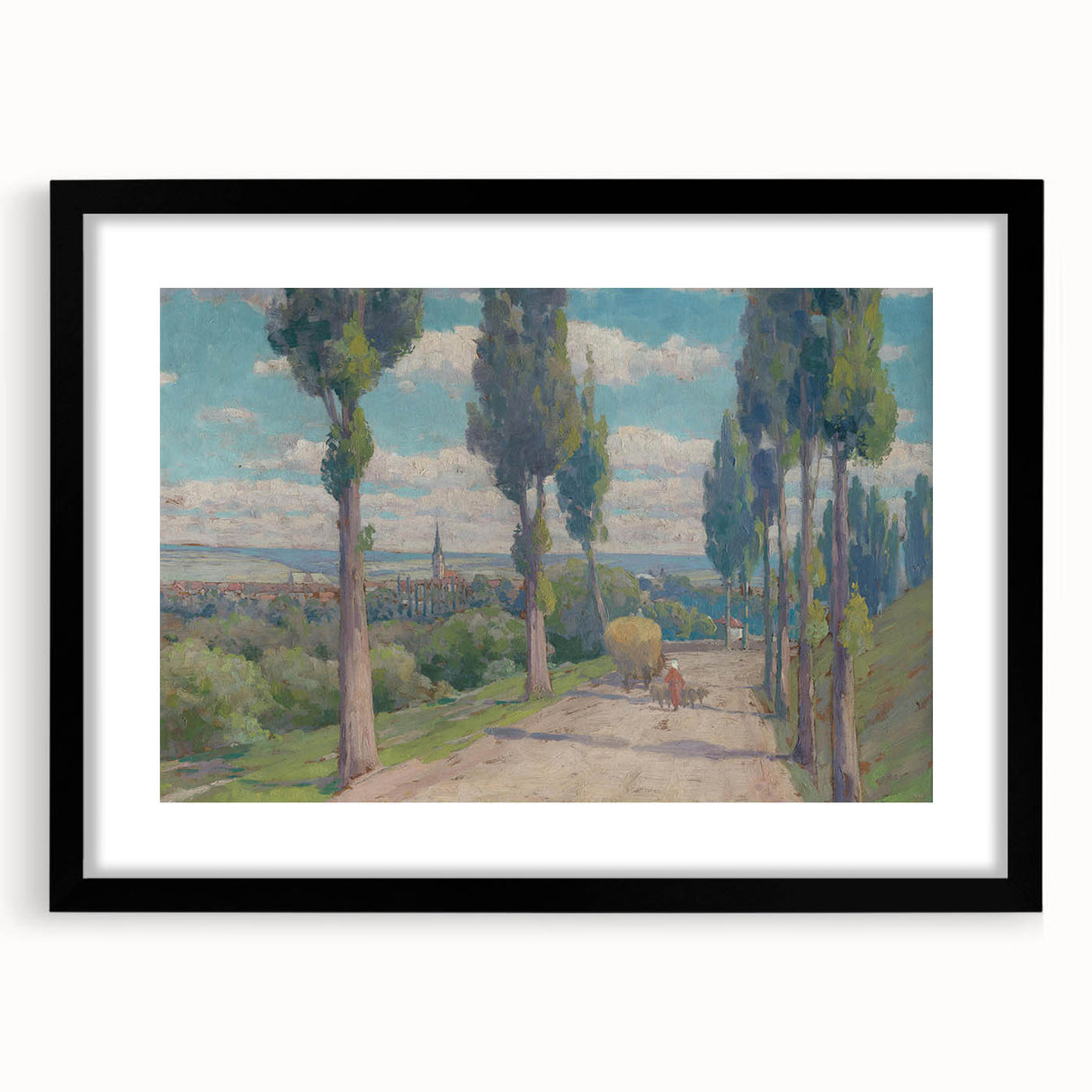View of Spišská Nová Ves Realism Art Print - Lajos Csordák Landscape