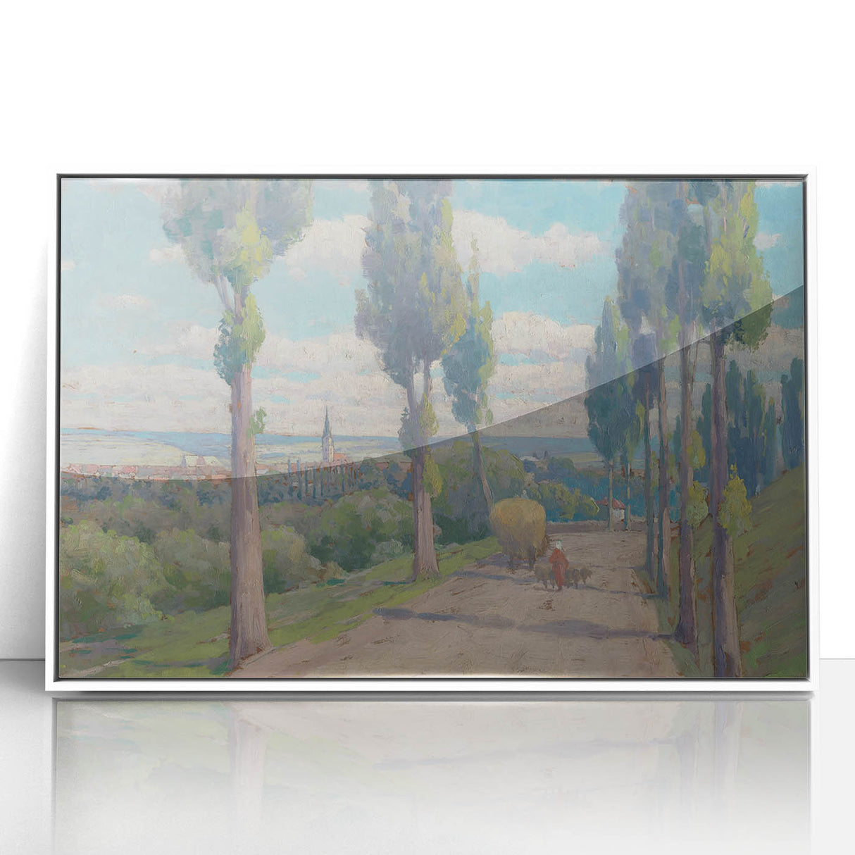 View of Spišská Nová Ves Realism Art Print - Lajos Csordák Landscape