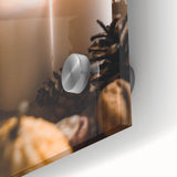 Large abstract wall art on acrylic glass depicting autumnal colors.