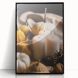 Large abstract wall art featuring autumnal shades on framed acrylic, ideal for modern living room decor.