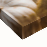 Black and white landscape art painting on large stretched canvas, depicting a serene forest in fall.