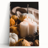 Large black and white stretched canvas depicting a minimalist autumnal tree, ideal for kitchen wall art or bedroom ambiance.