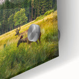 Large abstract wall art featuring spring-themed colors on acrylic glass, ideal for dining room ambiance.