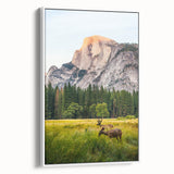 Vintage poster art of spring season in vibrant colors on extra-large framed canvas, ideal for living room decor.