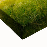 Black and white landscape art painting on stretched canvas, depicting a tranquil spring scene.