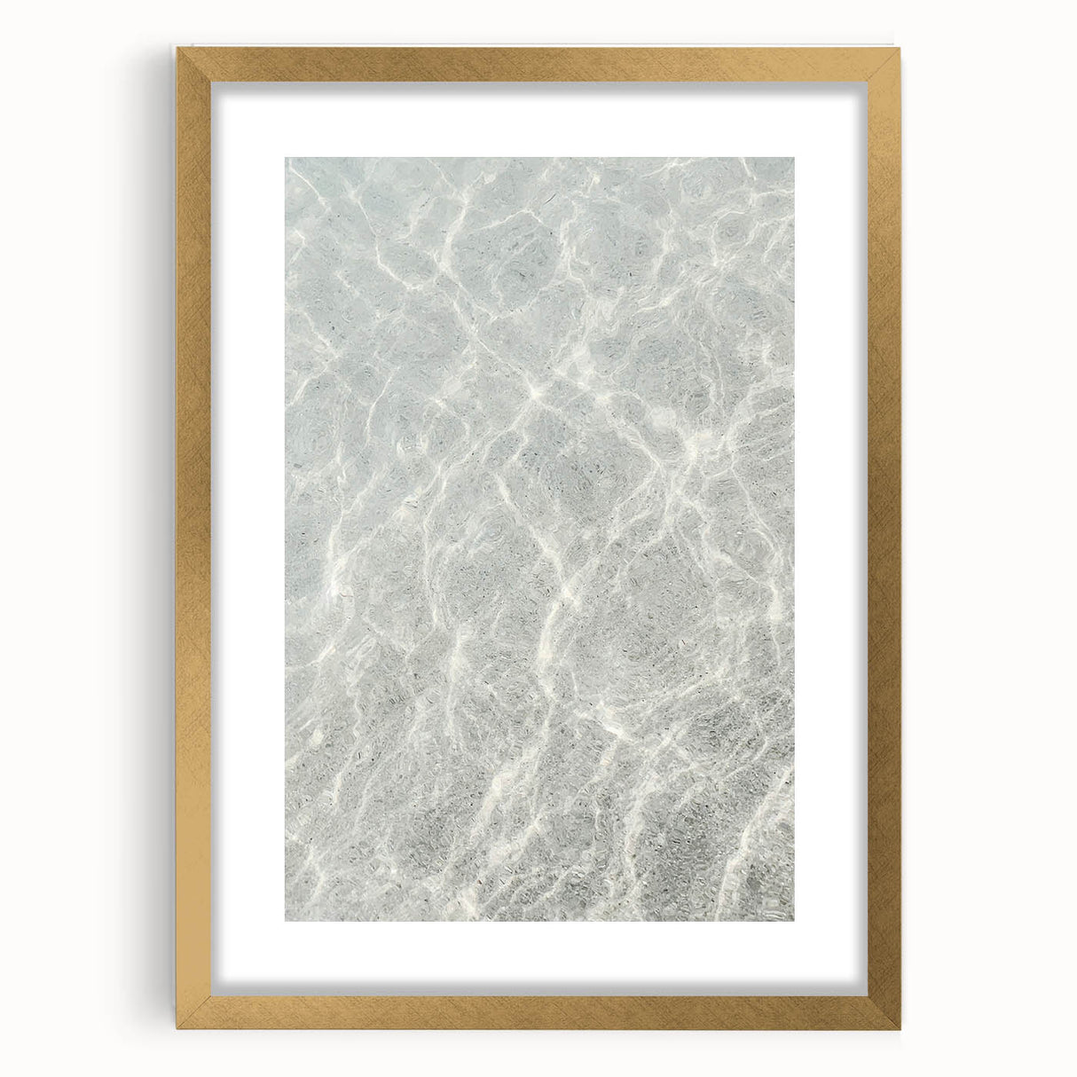 Extra large abstract art print featuring textured swirls in warm orange and gold tones, framed in gold.