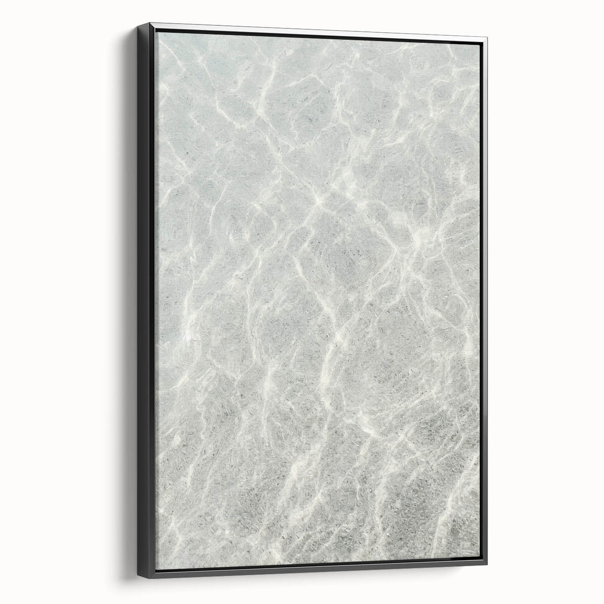 Black and white framed canvas featuring a vintage landscape painting, ideal for bedroom wall art.