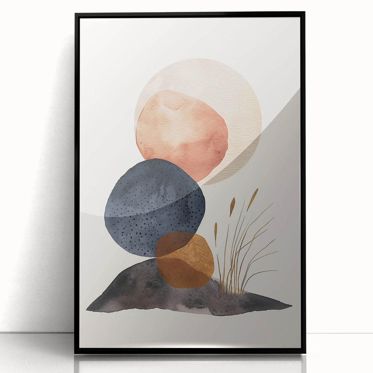 Mid Century Modern Geometric Art - Retro Abstract Minimalist Decor