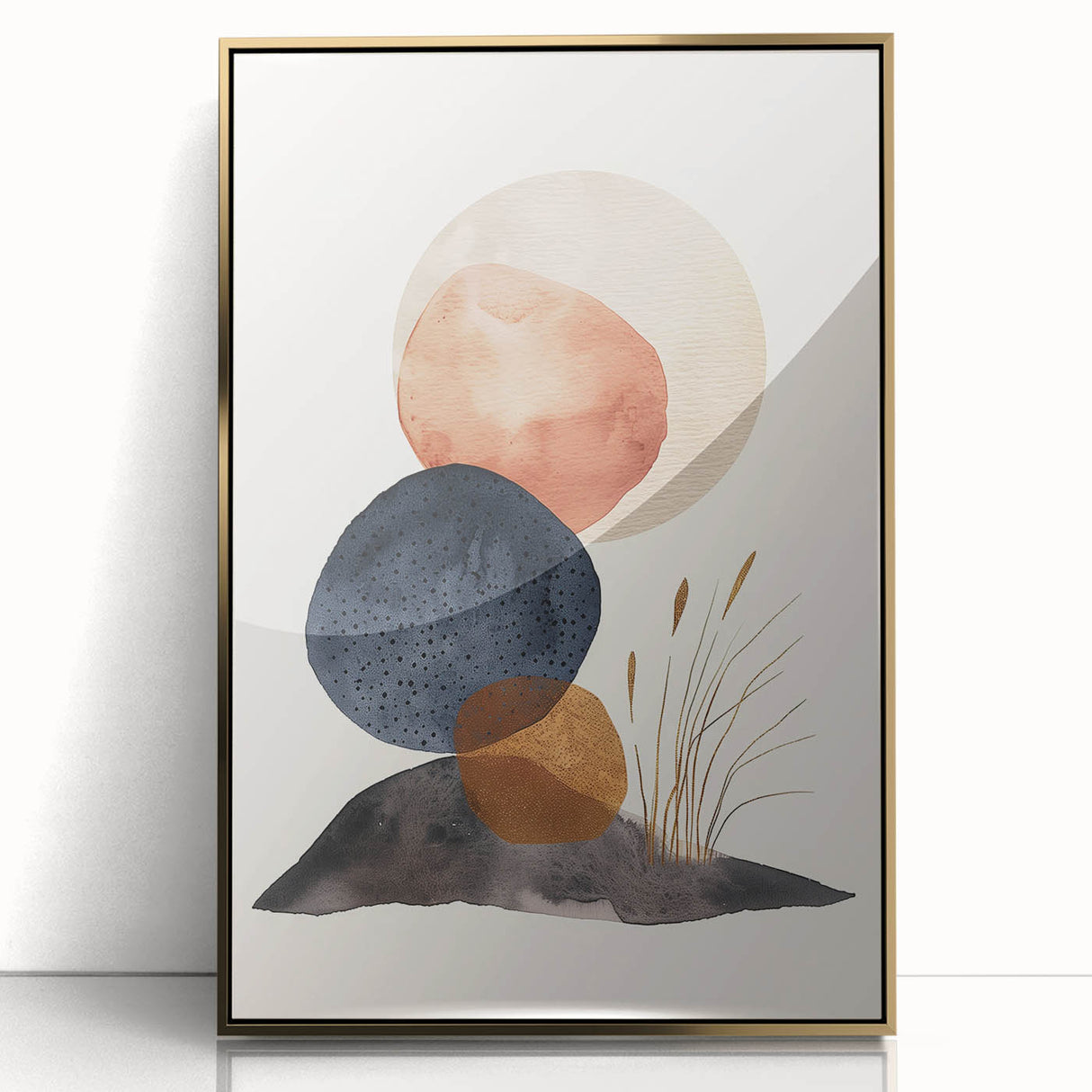 Mid Century Modern Geometric Art - Retro Abstract Minimalist Decor
