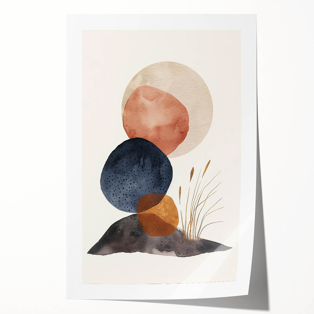 Mid Century Modern Geometric Art - Retro Abstract Minimalist Decor