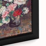 Extra large framed canvas featuring a close-up of Van Gogh-style textured art with vibrant.