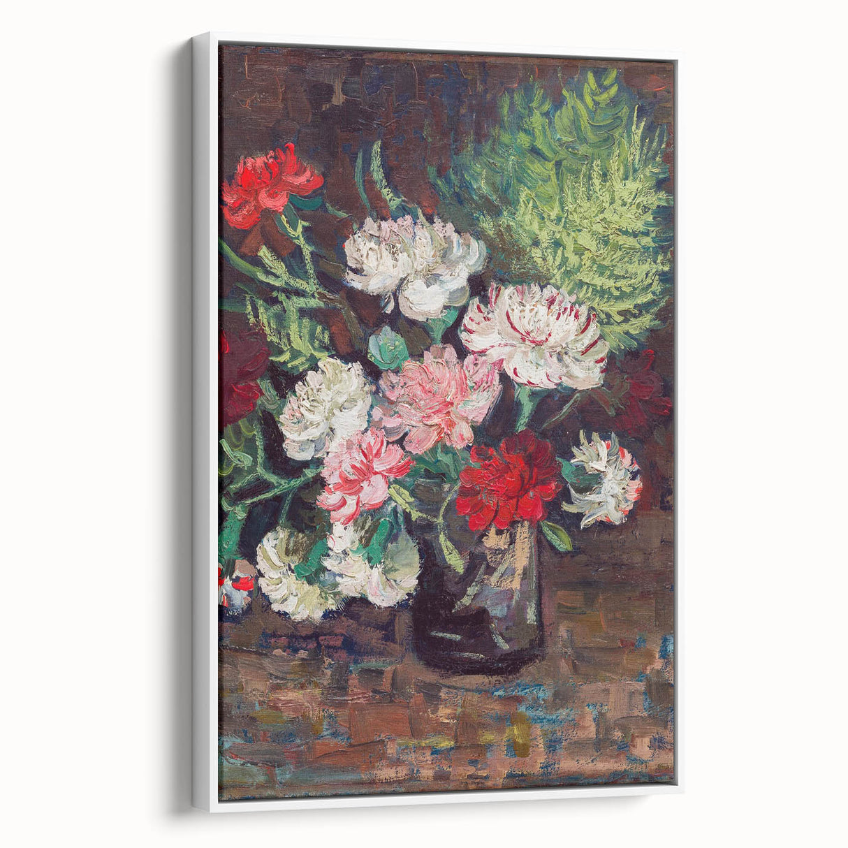 Vintage poster art of Van Gogh's painting on framed canvas, featuring colorful art in extra large size.