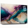 Abstract strokes wall art displayed in acrylic glass, showcasing vibrant colors and unique designs, elegantly mounted with pins for a contemporary aesthetic. Ideal for modern home decor, this piece adds artistic flair to any space.
